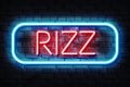 Rizz Neon Sign - Word of the year, Rizz is short for \