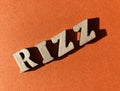 Rizz, slang word meaning charisma Royalty Free Stock Photo