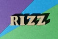 Rizz, word as banner headline Royalty Free Stock Photo