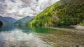 Rizza lake in the Abhazia Royalty Free Stock Photo