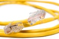 RJ-45 And Cat 5 Cable Royalty Free Stock Photo
