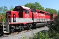 RJ Corman Railroad Locomotive 7081 on a Train Royalty Free Stock Photo