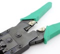 RJ45 crimping tool cutting blades Royalty Free Stock Photo