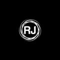 rj Unique abstract geometric logo design