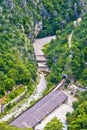 Rjecina riverbed near Rijeka aerial view