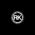 rk circle Unique abstract geometric logo design