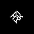 RKK letter logo design on black background. RKK creative initials letter logo concept. RKK letter design Royalty Free Stock Photo