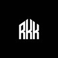 RKK letter logo design on BLACK background. RKK creative initials letter logo concept. RKK letter design Royalty Free Stock Photo