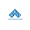 RKO letter logo design on WHITE background. RKO creative initials letter logo concept. RKO letter design Royalty Free Stock Photo