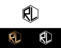 RL letters linked with hexagon shape logo