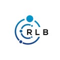 RLB letter technology logo design on white background. RLB creative initials letter IT logo concept. RLB letter design Royalty Free Stock Photo