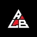 RLB triangle letter logo design with triangle shape. RLB triangle logo design monogram. RLB triangle vector logo template with red Royalty Free Stock Photo