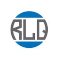 RLQ letter logo design on white background. RLQ creative initials circle logo concept. Royalty Free Stock Photo