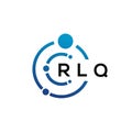 RLQ letter technology logo design on white background. RLQ creative initials letter IT logo concept. RLQ letter design Royalty Free Stock Photo