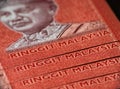 RM10 Malaysian Banknotes Closeup Royalty Free Stock Photo