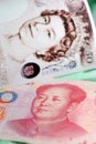 RMB and sterling Royalty Free Stock Photo