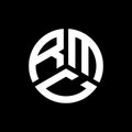 RMC letter logo design on black background. RMC creative initials letter logo concept. RMC letter design Royalty Free Stock Photo