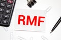 rmf text on wooden