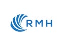 RMH letter logo design on white background. RMH creative circle letter logo