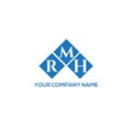 RMH letter logo design on WHITE background. RMH creative initials letter logo concept