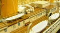 Rms Titanic deck and lifeboats Royalty Free Stock Photo
