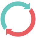 Processing, Synchronization Color Isolated Vector Icon