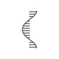 RNA related vector thin line icon