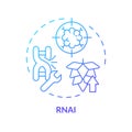 RNAi blue gradient concept icon