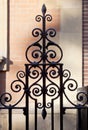 Rnate Wrought Iron Fencing. Royalty Free Stock Photo