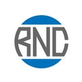 RNC letter logo design on white background. RNC creative initials circle logo concept. RNC letter design Royalty Free Stock Photo