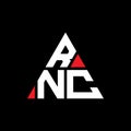 RNC triangle letter logo design with triangle shape. RNC triangle logo design monogram. RNC triangle vector logo template with red Royalty Free Stock Photo