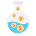 Conical Flask Color Vector icon which can easily modify or edit Royalty Free Stock Photo