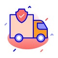 Delivery protection, shield, cargo, delivery fully editable vector icon Royalty Free Stock Photo