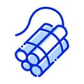 Dynamite, Bomb, timer,  weapons fully editable vector icons Royalty Free Stock Photo