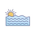 Evening Line Style vector icon which can easily modify or edit