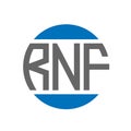RNF letter logo design on white background. RNF creative initials circle logo concept. RNF letter design Royalty Free Stock Photo
