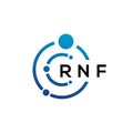 RNF letter technology logo design on white background. RNF creative initials letter IT logo concept. RNF letter design