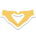 Heart, made by hands Vector Icon editable Royalty Free Stock Photo