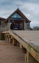 RNLI lifeboat Station with a lifeboat ready to deploy.