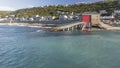 RNLI station and slipway at Sennen Cove in Cornwall Royalty Free Stock Photo