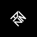 RNN letter logo design on black background. RNN creative initials letter logo concept. RNN letter design Royalty Free Stock Photo