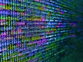 RNN Neural Network source code. HTML5 concept macro backdrop in warm colors. Php language and coding function developer.