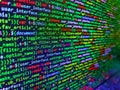 RNN Neural Network source code. Mobile app building. Computing, cyberspace , future and innovation concept. Computer science Royalty Free Stock Photo