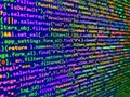 RNN Neural Network source code. Software developer programming code on black screen. SEO concepts for better SERP. Abstract