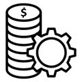 Network setting Isolated Vector Icon which can easily modify Royalty Free Stock Photo