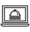 Online Food Order Or Food Website Isolated Vector Icon use for Travel and Tour Projects