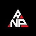 RNP triangle letter logo design with triangle shape. RNP triangle logo design monogram. RNP triangle vector logo template with red Royalty Free Stock Photo