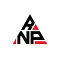 RNP triangle letter logo design with triangle shape. RNP triangle logo design monogram. RNP triangle vector logo template with red Royalty Free Stock Photo