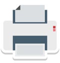 Printer, Facsimile Isolated Vector Icon editable Royalty Free Stock Photo