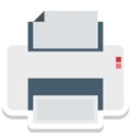 Printer, Facsimile Isolated Vector Icon editable